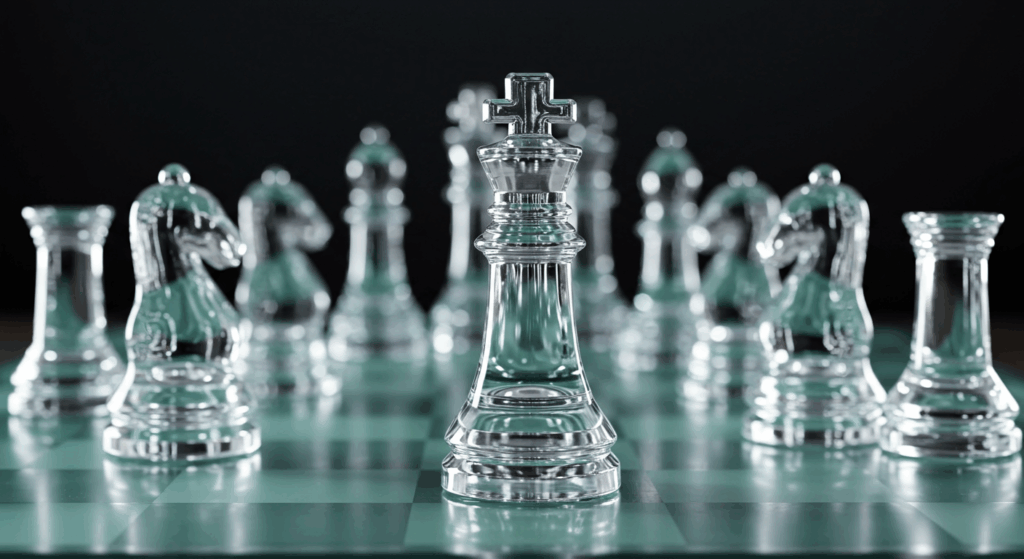 Bàn cờ tượng trưng cho tư duy chiến lược trong kinh doanh của Đỗ Kim Thành.