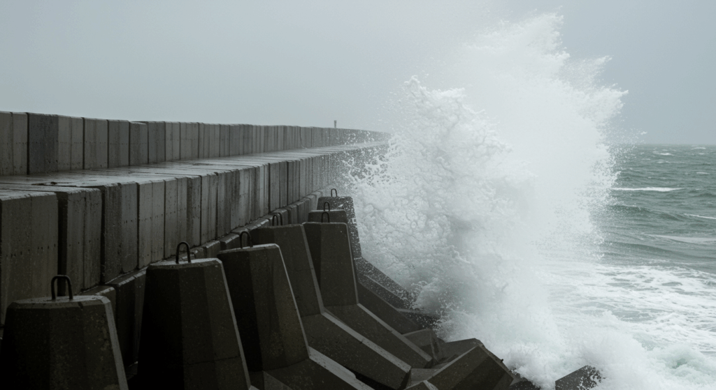 Một hệ thống đê chắn sóng hiện đại, bài học từ cơn bão số 12 - Fengshen.